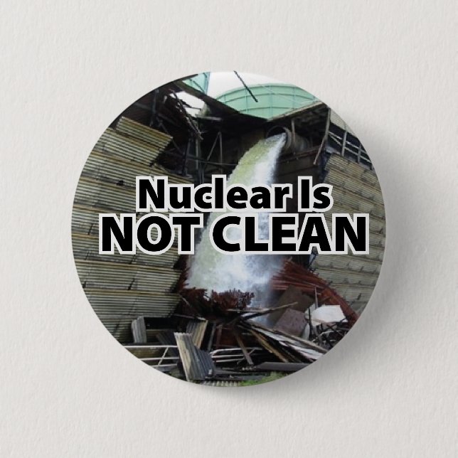 Nuklear ist nicht - Vermont-Yankee sauber Button (Vorderseite)