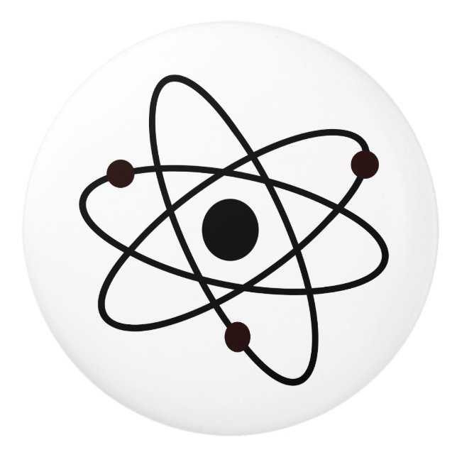 Nuklear MCM Moderne Abstrakte Atomkunst Modernismu Keramikknauf (Vorderseite)