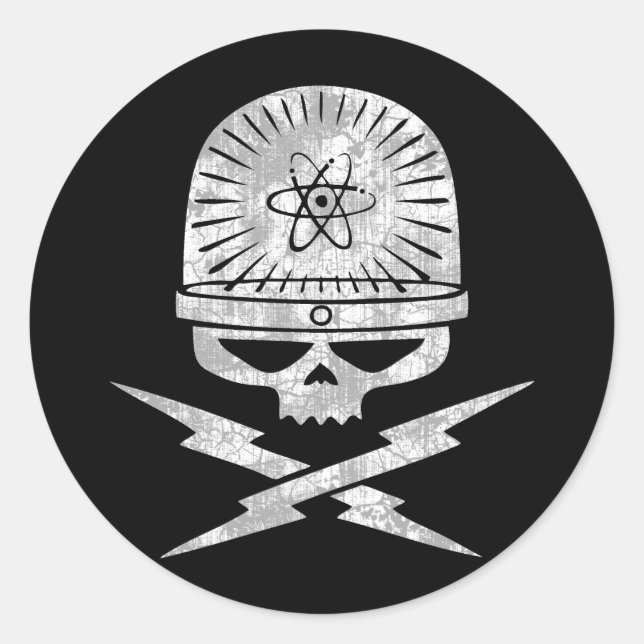 Nuklear Pirate Runder Aufkleber (Vorderseite)