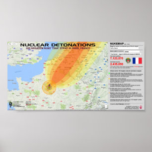 Nukleare Detonationen - Frankreich Poster