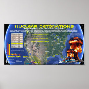 Nukleare Detonationen - USA Poster