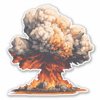 Nukleare Explosion Aufkleber