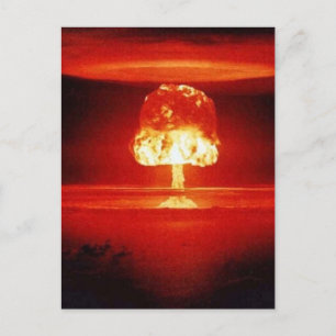 nukleare Explosion Postkarte