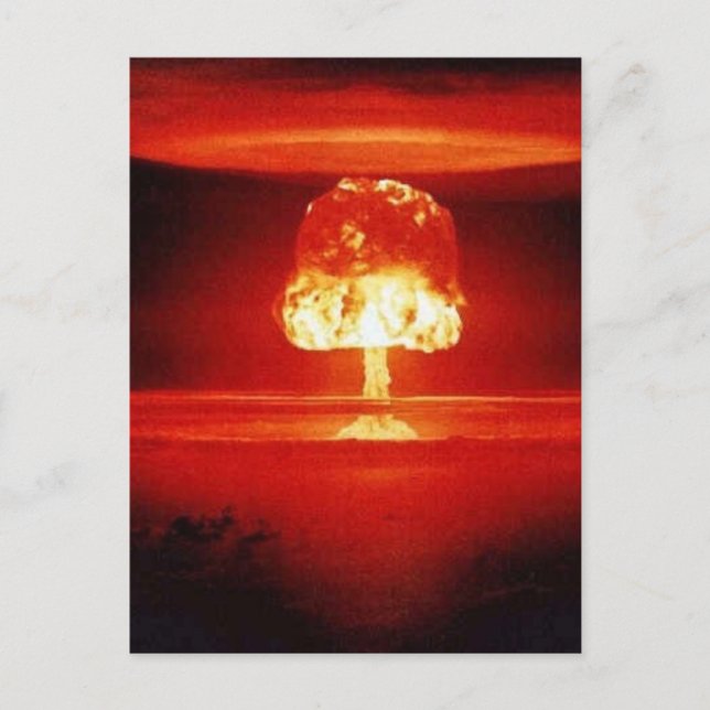 nukleare Explosion Postkarte (Vorderseite)