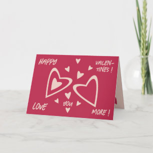 Nukleare Herzen - magenta - Happy Valentines! Kart Feiertagskarte