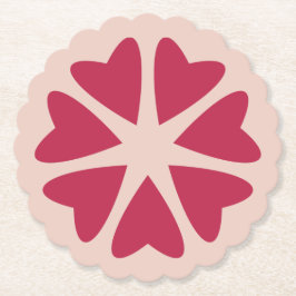 Nukleare Herzen - magenta rot - Bild. Untersetzer