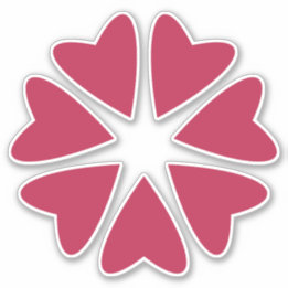 Nukleare Herzen - magentafarbene rote - maßgeschne Aufkleber