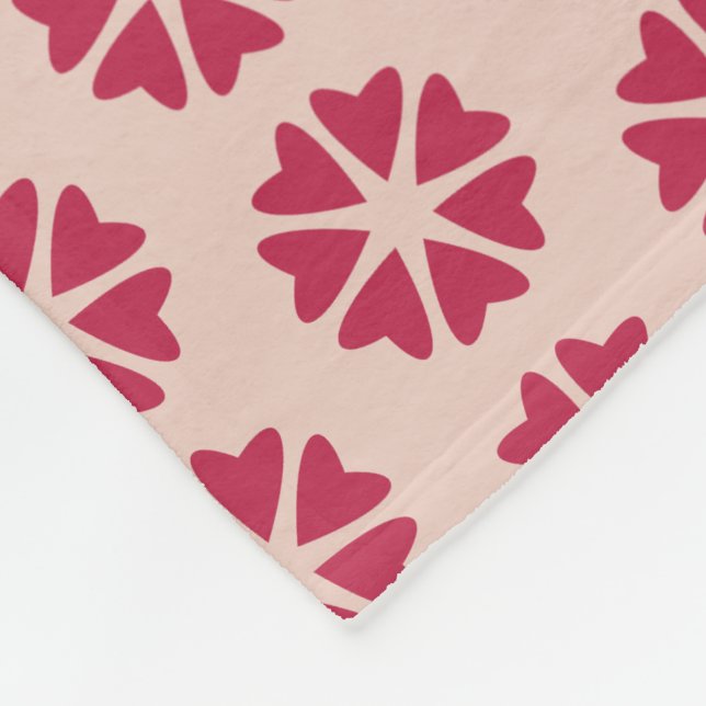 Nukleare Herzen - magentafarbenes - nahtloses Must Fleecedecke (Ecke)