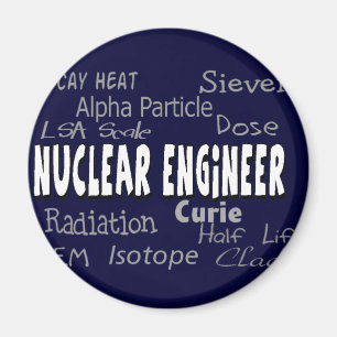 Nukleare Ingenieur-Terminologie-Geschenke Magnet