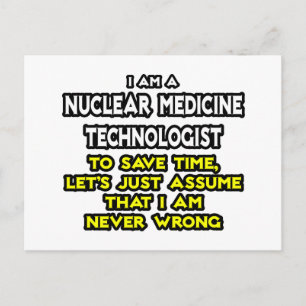 Nukleare Medizintechnik .. Niemals falsch Postkarte