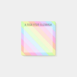 Nukleare Rainbow-Streifen Name Postit®-Notizen Post-it Klebezettel