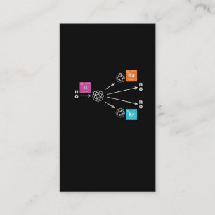 Nukleare Spaltung Physik Uran Barium Krypton Visitenkarte