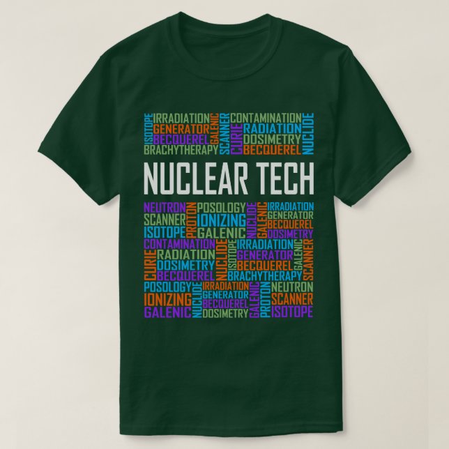 Nukleare Tech-Wörter T-Shirt (Design vorne)