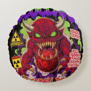 Nuklearer Crunch - Käse-Apokalypse-Mutant-Snack Rundes Kissen
