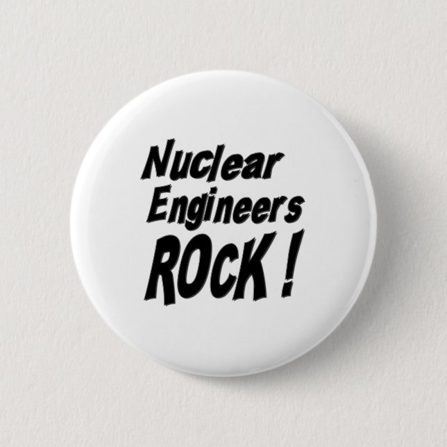 Nuklearer Ingenieur-Felsen! Knopf Button (Vorderseite)