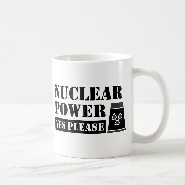 Nuklearer Power Ja Bitte Erklärung Kaffeetasse (Rechts)