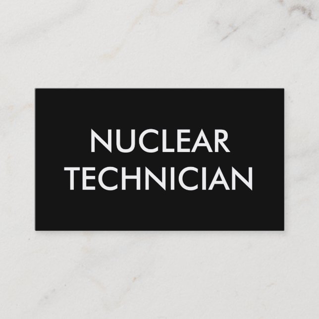 nuklearer Techniker Visitenkarte (Vorderseite)