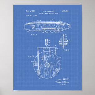 Nuklearer Wasserstrahlantrieb 1959 Kunst Blaupause Poster