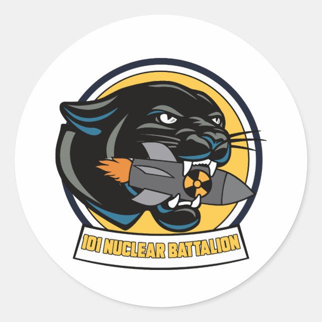 NUKLEARES BATTALION-LOGO RUNDER AUFKLEBER (Vorderseite)