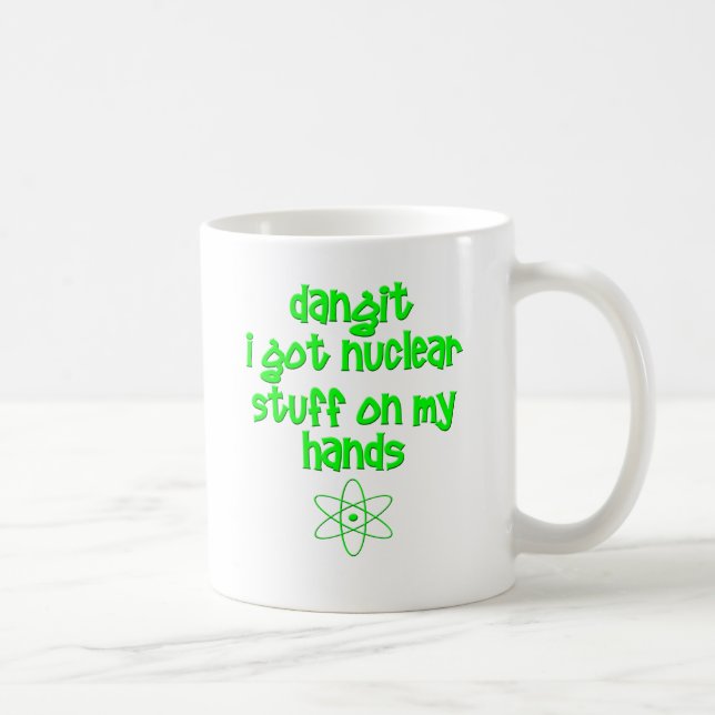 Nukleares Material auf Händen Tasse (Rechts)
