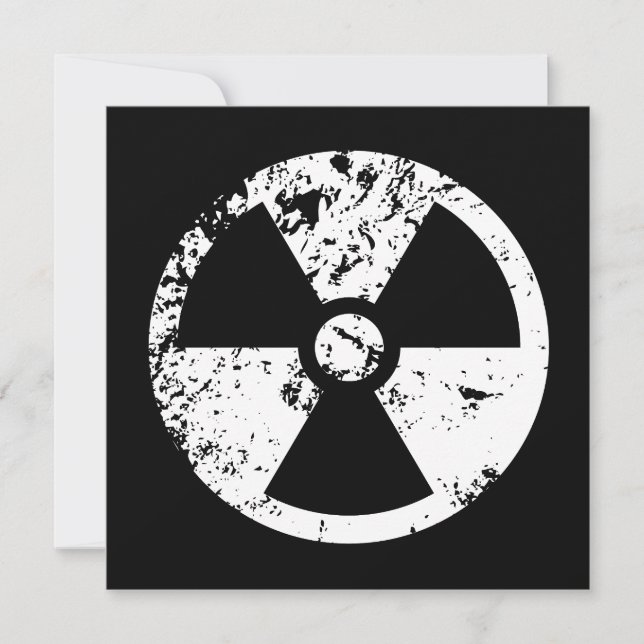 Nukleares radioaktives Zeichen (Vorderseite)
