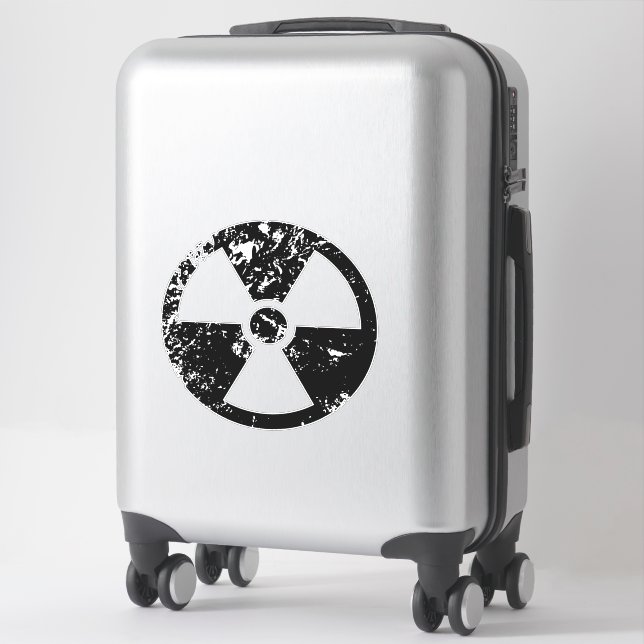 Nukleares radioaktives Zeichen Aufkleber (Koffer)