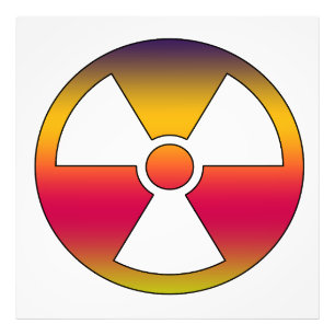 Nukleares radioaktives Zeichen Fotodruck
