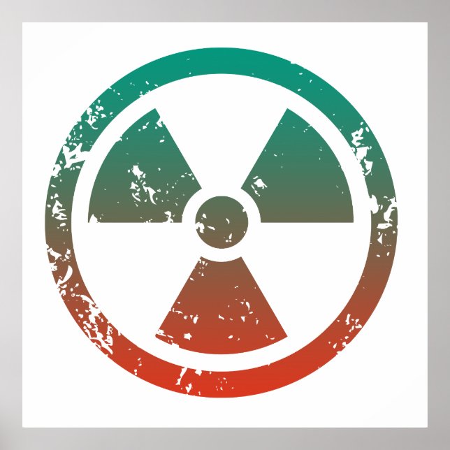 Nukleares radioaktives Zeichen Poster (Vorne)