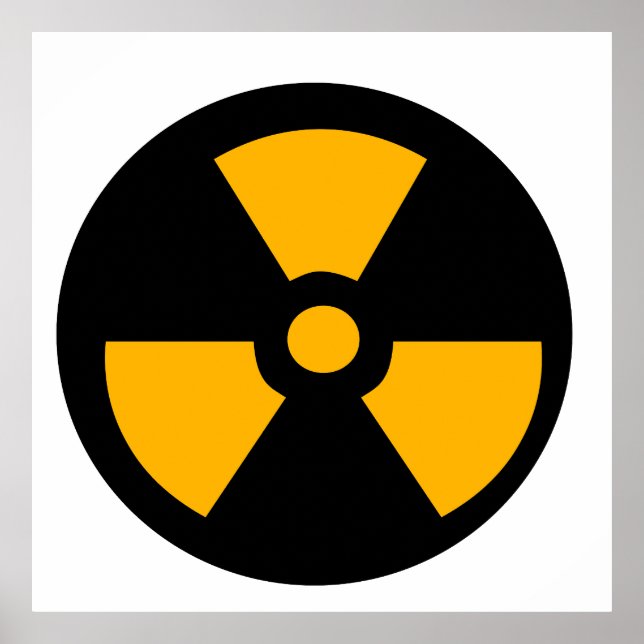 Nukleares radioaktives Zeichen Poster (Vorne)