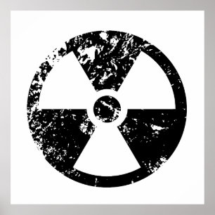 Nukleares radioaktives Zeichen Poster