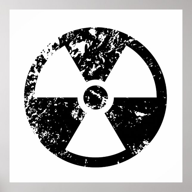 Nukleares radioaktives Zeichen Poster (Vorne)