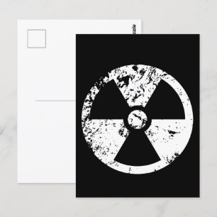 Nukleares radioaktives Zeichen Postkarte