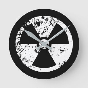 Nukleares radioaktives Zeichen Runde Wanduhr