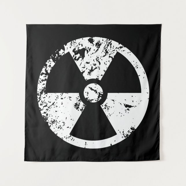 Nukleares radioaktives Zeichen Wandteppich (Vorderseite)