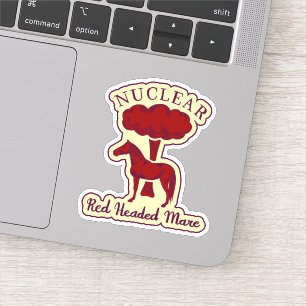 Nukleares Red Headed Mare Logo VK 1 Aufkleber