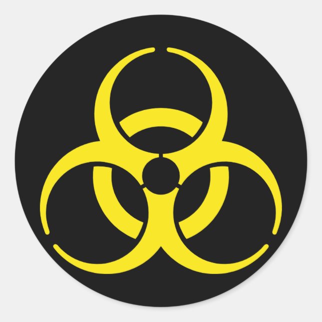 Nukleares Symbol Runder Aufkleber (Vorderseite)