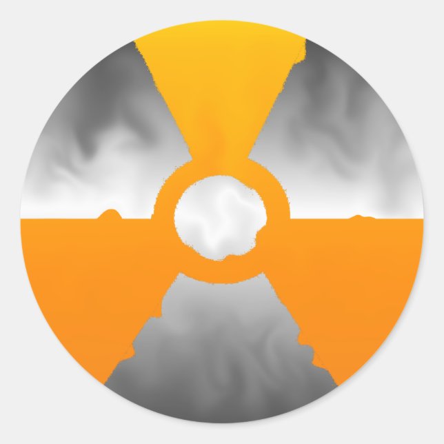 Nukleares Symbol Runder Aufkleber (Vorderseite)
