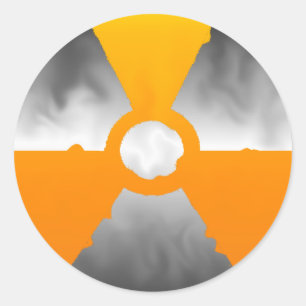 Nukleares Symbol Runder Aufkleber