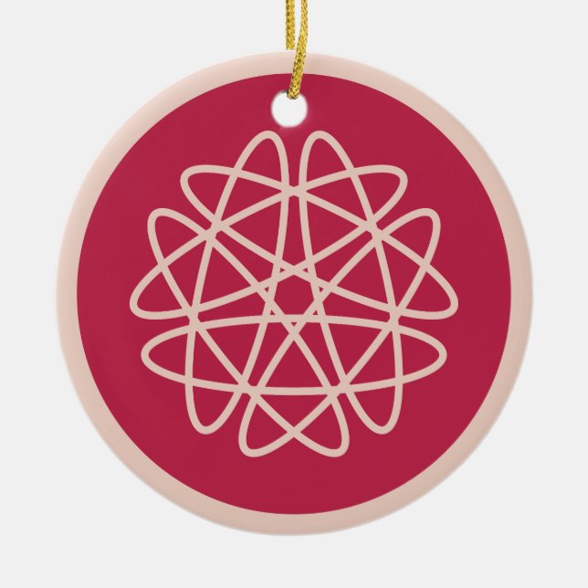 Nukleares Wachstum - Magenta auf Roggen. Keramik Ornament (Vorne)