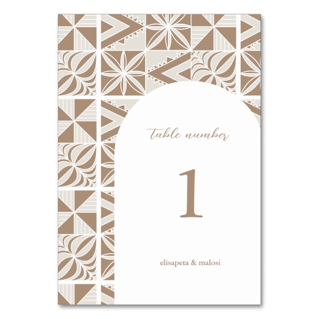 Nuku'alofa Tischnummer (Vorderseite)