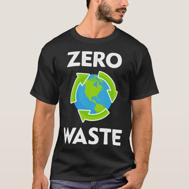 Null-Abfall-Earth-Day-Umweltlehrer Anti P T-Shirt (Vorderseite)