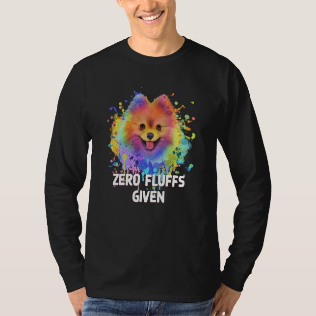 Null Bausch gegeben Pomeranian Pom Pom Humor Hund  T-Shirt (Vorderseite)