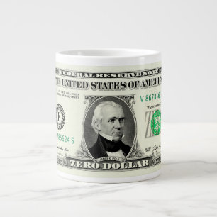 Null-Dollar-Schein Jumbo-Tasse