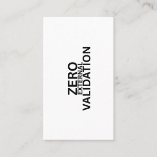 Null externe Validierung Elegante Networking-Karte Visitenkarte