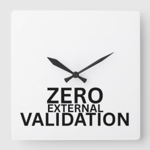 Null externe Validierung Minimalist  Quadratische Wanduhr