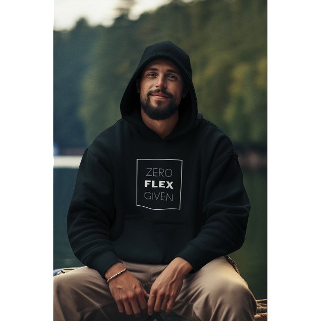 Null Flex mit modernem Quotendesign Hoodie (Von Creator hochgeladen)