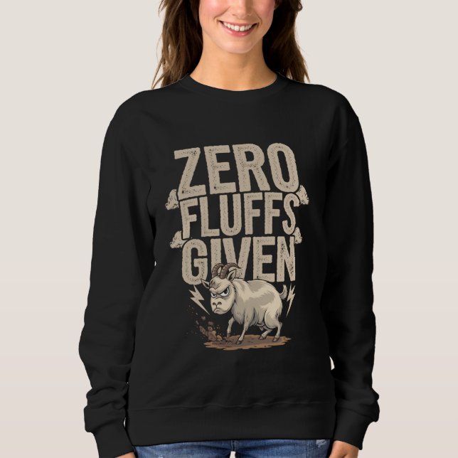Null Fluffs angesichts des lustig wütenden Ziegenb Sweatshirt (Vorderseite)