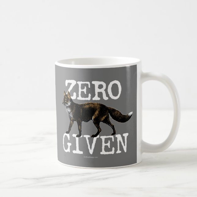 Null (Fox) bei Kaffee-Tasse Kaffeetasse (Rechts)