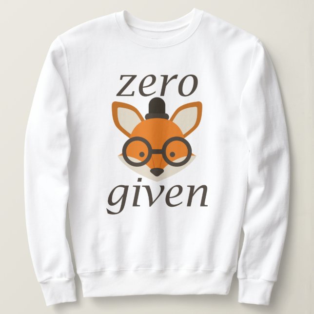 Null Fuchs gegeben Sweatshirt (Design vorne)