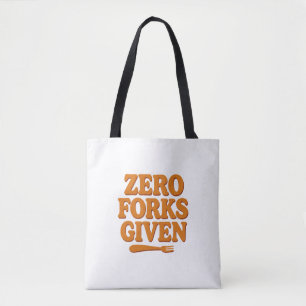 Null Gabeln gegeben Lustige Retro-Tasche